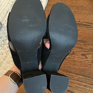 Cole Haan black chunky heeled sandals, size 8, worn once!